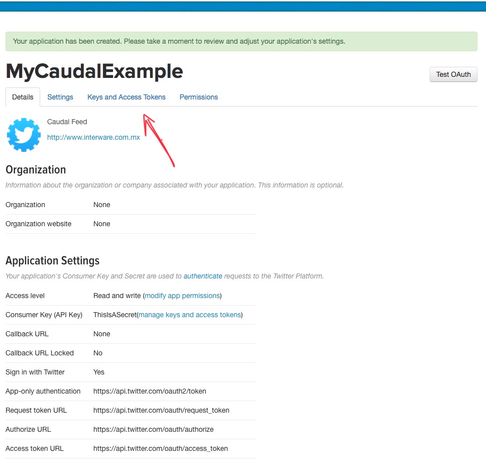 MyCaudalExample App